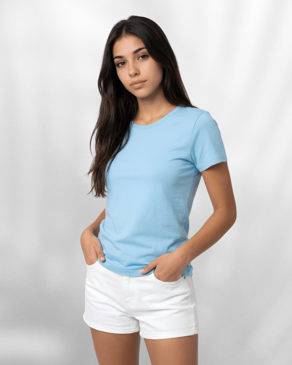 Ladies Cotton Crew Neck Top