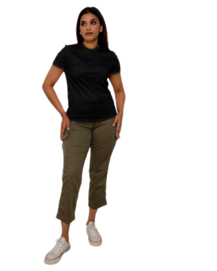 Ladies Cotton Crew Neck Top