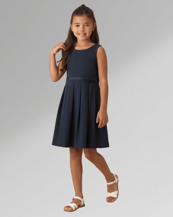 Girls' Bow Detail Dress