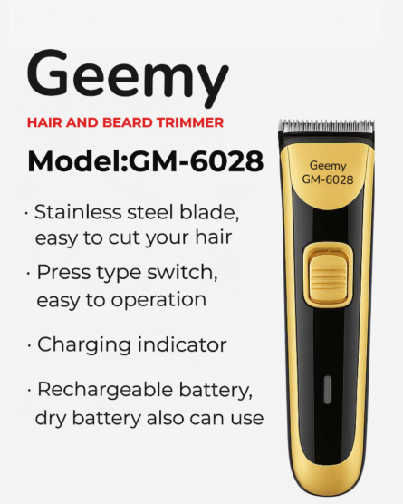 Geemy GM‑6028 Professional Hair & Beard Trimmer