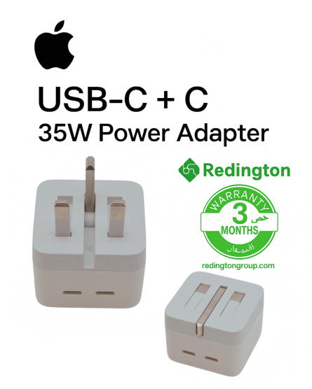 Apple‑Compatible USB‑C + C 35W Dual Port Power Adapter