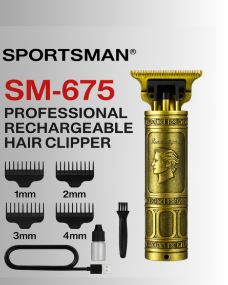 Sportsman SM‑675 Professional Rechargeable Hair Clipper