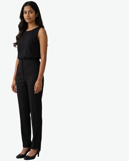 Women's High Waist Cotton Chino Pants