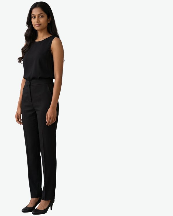Women's High Waist Cotton Chino Pants