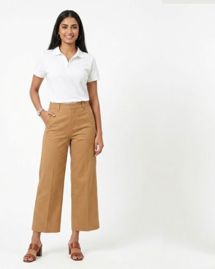 Women's Wide Leg Cropped Chino - Image 4