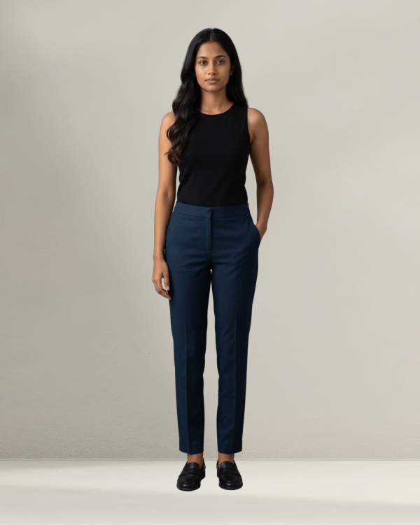 Women's High Waist Cotton Chino Pants – Smart Casual Trousers
