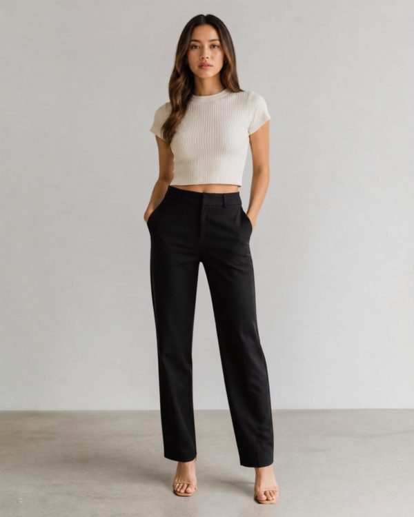 Women’s High Waist Cotton Chino Pants