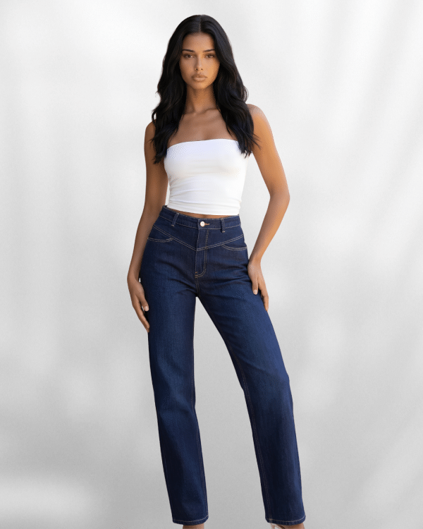 Women's Dark Wash Straight-Leg Jeans