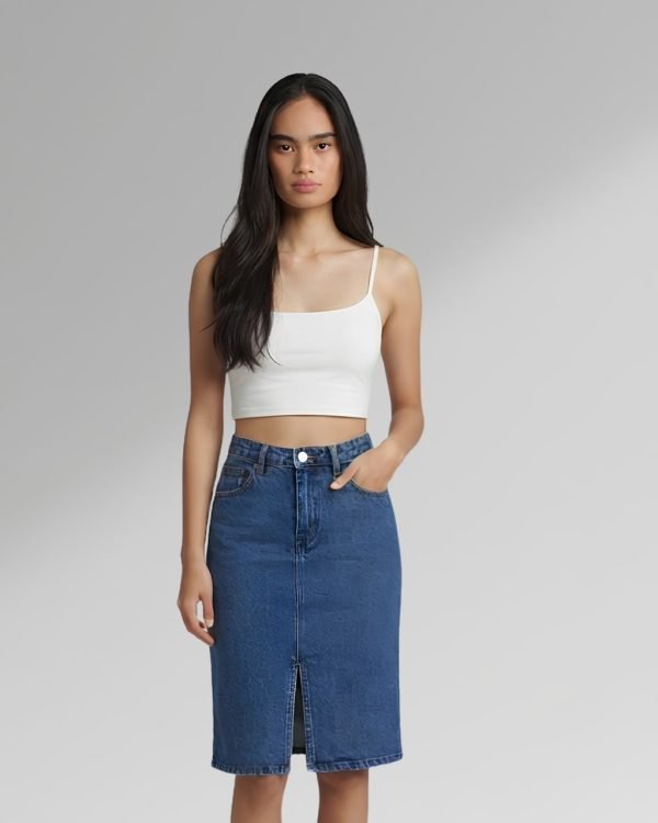 Ladies' Midi Denim Skirt